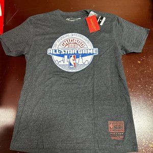 Mitchell & Ness Mens Gray NBA All Star Game Short Sleeve Pullover T-Shirt Size L